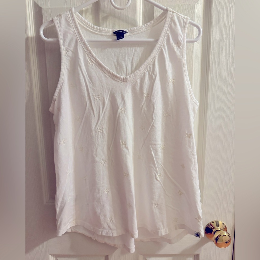 Eddie Bauer cotton tank in cream